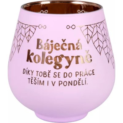 Albi Zrcadlový svícen - Báječná kolegyně - fialová – Zboží Dáma