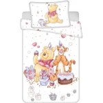 JERRY FABRICS Povlečení do postýlky Medvídek Pú Birthday party baby 100% bavlna 100x135, 40x60 cm – Zboží Dáma