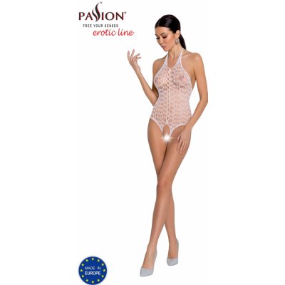Passion Bodystocking BS087 Bílý – Zboží Dáma
