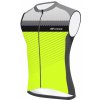 Cyklistický dres Force ACCELER bez rukávů fluo-černý