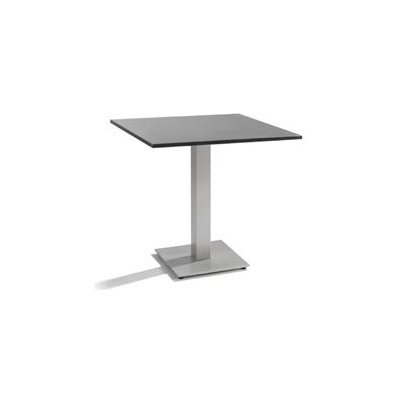 Manutti Bistro stolek Napoli, čtvercový 75x75x75 cm, hliníkový rám bílý white, deska teak – Zbozi.Blesk.cz