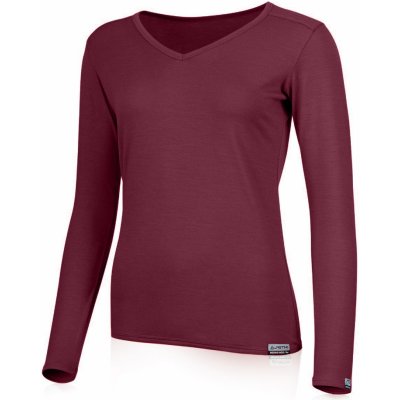Lasting dámské merino triko EVA vínová – Sleviste.cz