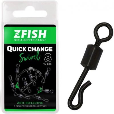 ZFISH Obratlík Quick Change Swivel Matt vel. 12 10 ks – Zboží Dáma