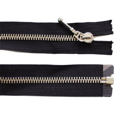 WICO Kovový zip no.5 rozepínací 45cm černý (stříbrné zoubky) - více variant Barva: Taháček 1 Palcát – Hledejceny.cz