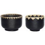 Hübsch Ratanový koš černý 2 ks 25x19 / 30 x 20 cm – Sleviste.cz