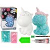 Modelovací hmota Lean Toys Kreativní sada Unicorn DIY Diamonds Crystals Blue