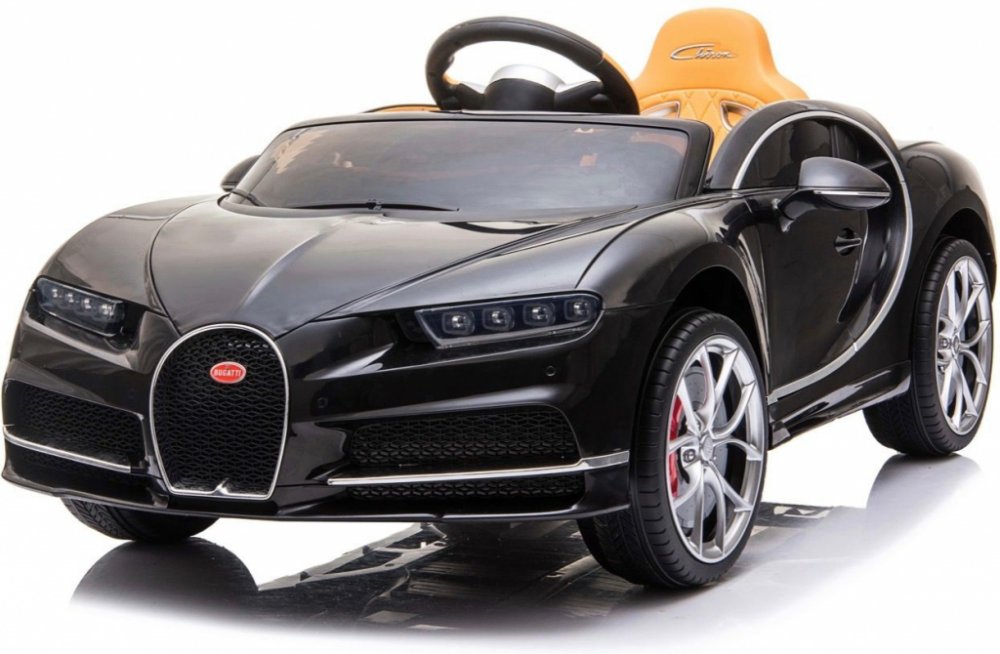 Beneo elektrické autíčko Bugatti Chiron 12V 24 GHz dálkové ovládání  otvíravé dveře Eva kola kožená sedadlo 2x motor orginal licence černá |  Srovnanicen.cz