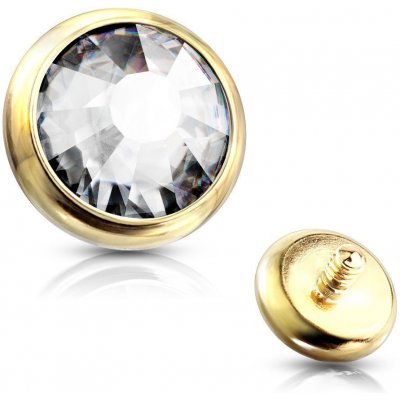 Šperky4U zlacený ozdobný kamínek k mikrodermálu MD018-05GDC – Hledejceny.cz