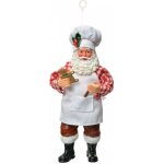 Clayre & Eef Závěsná vánoční dekorace Santa Claus cukrář držící perníček - 9*6*17 cm – Hledejceny.cz