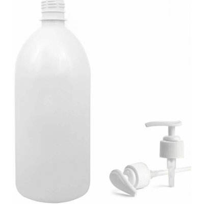 Tera Plastová láhev bílá s bílou dávkovací pumpičkou 1 l – Zboží Dáma