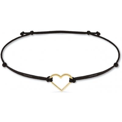 Danfil zlaté srdce se šňůrkou DLB5187 žluté zlato – Zboží Mobilmania