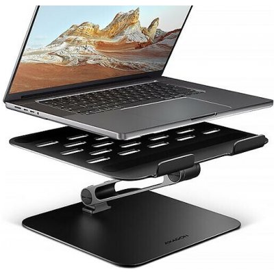 Axagon STND-LQB hliníkový HQ stojan na notebook 10"-17.3" nastavitelná výška a úhel, černý – Zboží Živě