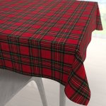 Biante Vánoční dekorační čtvercový ubrus PML-078 Červeno-zelené káro 120x120 cm – Zboží Dáma