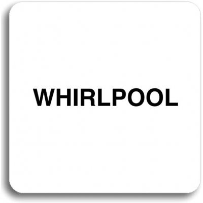 Accept Piktogram "whirlpool" (80 × 80 mm) (bílá tabulka - černý tisk bez rámečku) – Zboží Mobilmania