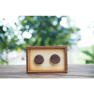 Wood Style manžetové knoflíčky ořech – Zboží Mobilmania