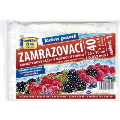 Zamrazovací mikrotenové sáčky č. 1 - 20 x 30 cm extra pevné 40 ks – Zboží Mobilmania