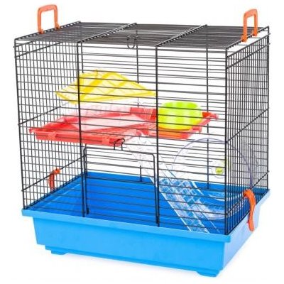 Interzoo klec TEDDY 1 color s plastovou výbavou 36 x 24 x 36,5 cm – Sleviste.cz