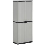 Omaxi Zahradní úložná skříň se 3 policemi šedá a černá 68x40x168 cm 875513 – Zboží Dáma