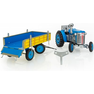 KOVAP Traktor ZETOR s valníkem modrý – plastové disky kol