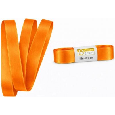 Stuha saténová oranžová - skládaná 15mm x 3m (6,-Kč/m) – Hledejceny.cz