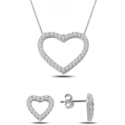 Olivie sada stříbrných šperků srdce 2350 – Zboží Dáma