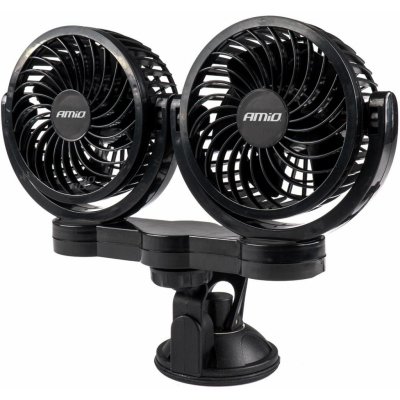 AMIO Ventilátor do auta s přísavkou 2x10,2cm 24V | Zboží Auto