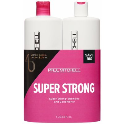 Paul Mitchell Super Strong Save posilující šampon 1000 ml + kondicionér 1000 ml – Zbozi.Blesk.cz