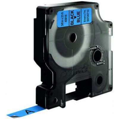 Alternativní páska Dymo 40916, S0720710, 9 mm x 7 m, černý tisk/modrý podklad – Zboží Živě
