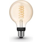 Philips Hue Bluetooth LED White Ambiance filamentová žárovka 8719514301542 E27 G125 7W 550lm 2200-4500K černá, stmívatelná Studená bílá – Zboží Živě