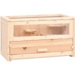 vidaXL Klec pro křečky 60 × 30 × 35 cm masivní jedlové dřevo 9799.172377 – Sleviste.cz