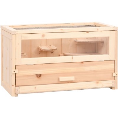 vidaXL Klec pro křečky 60 × 30 × 35 cm masivní jedlové dřevo 9799.172377 – Sleviste.cz