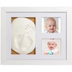 Tiny Memories Sada na otisk miminka v dřevěném rámečku, trojrámek - dárková sada - bílý – Zboží Dáma