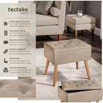 Tectake 403963 ranya – lněný vzhled - písková – Zboží Dáma