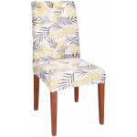 Potah na židli elastický SPRINGOS HA5272 černo-žluté listy – Zboží Dáma