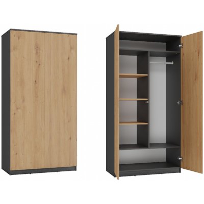 FRONTI SD-90 Antracit / dub artisan – Sleviste.cz