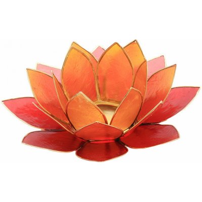 Nefertitis Svícen lotos zlatavěčervený NF8274 - cca 13,5 cm – Zboží Dáma