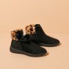 Dámské kotníkové boty Blancheporte kožené překřížené sandály na klínku černé