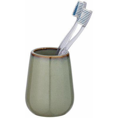 WENKO SIRMIONE nádoba na zubní kartáček keramická zelená – Zboží Mobilmania