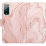 Pouzdro iSaprio Flip s kapsičkami na karty - RoseGold Marble Samsung Galaxy S20 FE