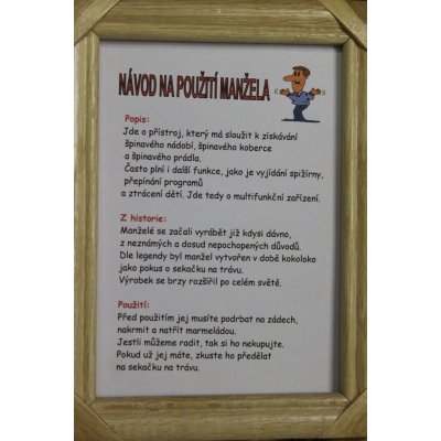 Rámeček Návod na manžela – Zbozi.Blesk.cz