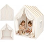 KIK skládací stan domeček do pokoje béžový s pruhy 130 × 120 × 100 cm – Hledejceny.cz