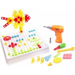 KIK Mozaika dětské puzzle plastové bloky + šroubovák 261 ks – Zboží Dáma