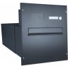 Poštovní schránka 1x poštovní schránka B-242 k zazdění do sloupku + čelní deska s 1x zvonkem a HM ABB - lakovaná - RAL 7016 MAT. - ANTRACIT