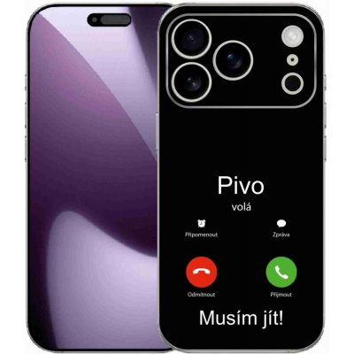 mmCase na iPhone 17 Pro - pivo volá černé pozadí – Zboží Mobilmania