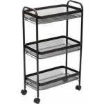 5five Simply Smart Kuchyňský vozík na kolečkách MAYAJ, 3 úrovně, černý – Zboží Dáma