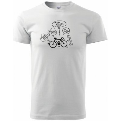 Výhody cyklistiky klasické pánské triko bílá – Zboží Mobilmania