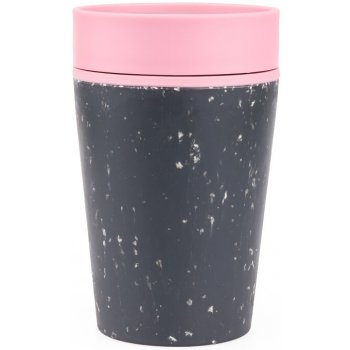 rCUP Black and Pink kelímek na kávu recyklovaný vodotěsný 227ml