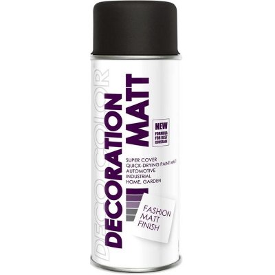 DecoColor 400 ml Barva ve spreji MATT, RAL 9005 černý – Zbozi.Blesk.cz