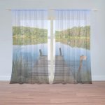 Záclony Molo na jezeře: 2 ks - 150x250 cm - Sablio – Hledejceny.cz