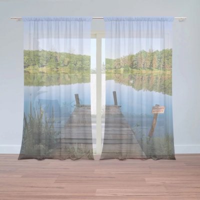 Záclony Molo na jezeře: 2 ks - 150x250 cm - Sablio – Hledejceny.cz